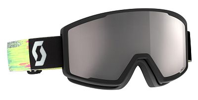 Превью Горнолыжная маска уменьшенного размера Маска горнолыжная SCOTT Factor Pro Black Neon Yellow/Silver Chrome (283567-4755313)